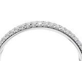White gold Three-Row Pave Round Diamond Eternity Band with Shared Prong Setting_34