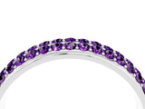 White gold Three-Row Round Amethyst Eternity Band with Shared Prong Setting_10