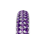 White gold Three-Row Round Amethyst Eternity Band with Shared Prong Setting_11