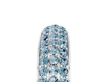 White gold Three-Row Round Aquamarine Eternity Band with Shared Prong Setting_11