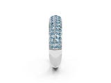 White gold Three-Row Round Aquamarine Eternity Band with Shared Prong Setting_8