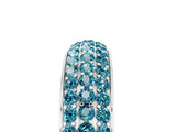White gold Three-Row Round Blue Topaz Eternity Band with Shared Prong Setting_11