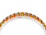 White gold Three-Row Round Citrine Eternity Band with Shared Prong Setting_10