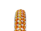 White gold Three-Row Round Citrine Eternity Band with Shared Prong Setting_11