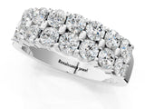 White gold Three-Row Round Diamond Channel Band with Shared Prong Setting_54