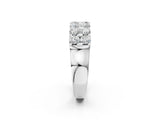 White gold Three-Row Round Diamond Channel Band with Shared Prong Setting_55