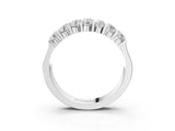 White gold Three-Row Round Diamond Channel Band with Shared Prong Setting_55