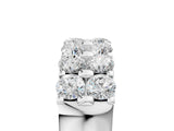 White gold Three-Row Round Diamond Channel Band with Shared Prong Setting_58