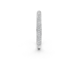 Silver Three-Row Round Diamond Pavé Eternity Band