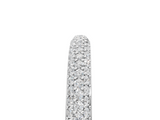Silver Three-Row Round Diamond Pavé Eternity Band