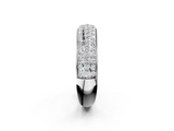 White gold Three-Row Round Diamond Pave Eternity Band with Shared Prong Setting_113