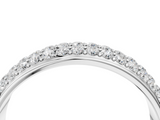 White gold Three-Row Round Diamond Pave Eternity Band with Shared Prong Setting_115
