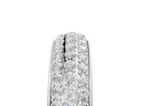 White gold Three-Row Round Diamond Pave Eternity Band with Shared Prong Setting_124