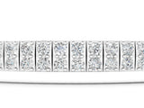 White gold Three-Row Round Diamond Tennis Bracelet with Prong Setting_1