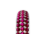 White gold Three-Row Round Garnet Eternity Band with Shared Prong Setting_11