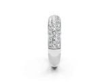 White gold Three-Row Round Moissanite Eternity Band with Shared Prong Setting_8
