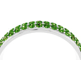 White gold Three-Row Round Peridot Eternity Band with Shared Prong Setting_10
