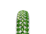 White gold Three-Row Round Peridot Eternity Band with Shared Prong Setting_11