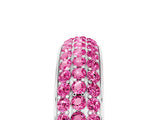 White gold Three-Row Round Pink Sapphire Eternity Band with Shared Prong Setting_23