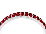 White gold Three-Row Round Ruby Eternity Band with Shared Prong Setting_10