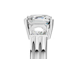 White gold Three-Stone Asscher Cut Cut Classic Band Prong Setting Ring_12