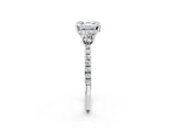 White gold Three-Stone Asscher Cut Cut Diamond Pavé Band with Prong Setting_21