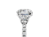 White gold Three-Stone Asscher Cut Cut Diamond Pavé Band with Prong Setting_24