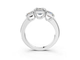 White gold Three-Stone Asscher Cut Cut Diamond Ring with Channel Set Band and Four-Prong Setting_53