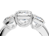 White gold Three-Stone Asscher Cut Cut Diamond Ring with Channel Set Band and Four-Prong Setting_54