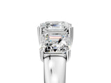 White gold Three-Stone Asscher Cut Cut Diamond Ring with Channel Set Band and Four-Prong Setting_55