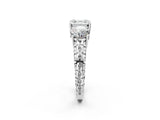 White gold Three-Stone Asscher Cut Cut Diamond Ring with Channel-Set Band and Prong Setting_9