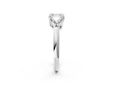 White gold Three-Stone Asscher Cut Cut Diamond Ring with Trillion Side Stones and Four-Prong Setting_17