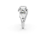 White gold Three-Stone Asscher Cut Cut Diamond Split Shank Prong Set Ring_21