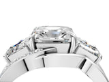 White gold Three-Stone Asscher Cut Cut Diamond Split Shank Prong Set Ring_23