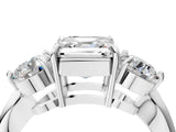 White gold Three-Stone Asscher Cut Diamond Channel Set Engagement Ring with Prong Setting_11