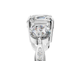 White gold Three-Stone Asscher Cut Diamond Channel Set Engagement Ring with Prong Setting_12