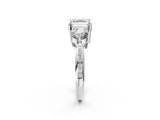 White gold Three-Stone Asscher Cut Diamond Channel Set Engagement Ring with Prong Setting_21