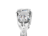 White gold Three-Stone Asscher Cut Diamond Channel Set Engagement Ring with Prong Setting_24