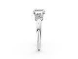 White gold Three-Stone Asscher Cut Diamond Ring with Channel-Set Band and Four-Prong Setting_49