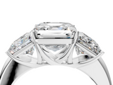 White gold Three-Stone Asscher Cut Diamond Ring with Channel-Set Band and Four-Prong Setting_51