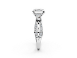 White gold Three-Stone Asscher Cut Diamond Twist Band with Prong Setting_29