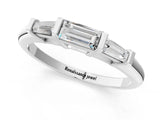 White gold Three-Stone Baguette Cut Channel Set Diamond Band_13