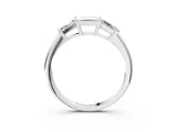 White gold Three-Stone Baguette Cut Channel Set Diamond Band_15