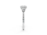 White gold Three-Stone Cushion Cut Cut Diamond Pavé Band with Prong Setting_21