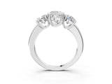 White gold Three-Stone Cushion Cut Cut Diamond Ring with Channel Set Band and Four-Prong Setting_53