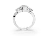 White gold Three-Stone Cushion Cut Cut Diamond Split Shank Prong Set Ring_10