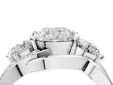 White gold Three-Stone Cushion Cut Cut Diamond Split Shank Prong Set Ring_11