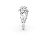 White gold Three-Stone Cushion Cut Cut Diamond Split Shank Prong Set Ring_9