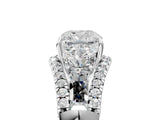 White gold Three-Stone Cushion Cut Diamond Engagement Ring with Pave Band and Prong Setting_23
