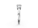White gold Three-Stone Cushion Cut Diamond Ring with Channel-Set Band and Four-Prong Setting_102